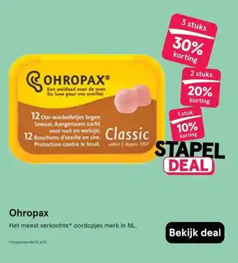 Etos Ohropax aanbieding