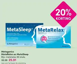 DA Metagenics MetaRelax en MetaSleep aanbieding