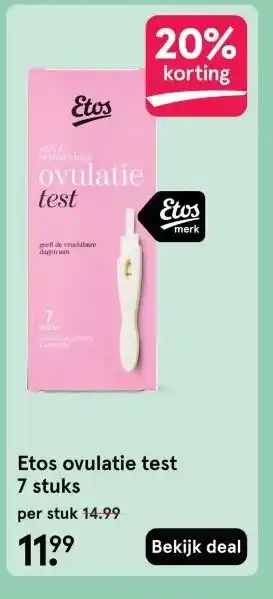 Etos Etos ovulatie test aanbieding