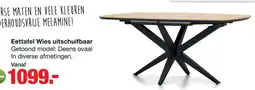Budget Home Store Eettafel Wies Deens ovaal uitschuifbaar aanbieding