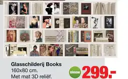 Budget Home Store Glasschilderij Books aanbieding