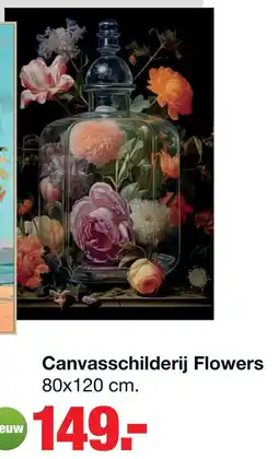 Budget Home Store Canvasschilderij Flowers aanbieding
