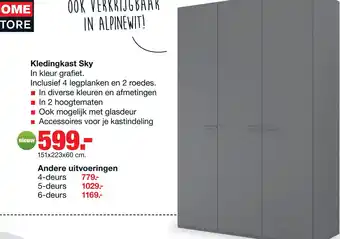 Budget Home Store Kledingkast Sky aanbieding