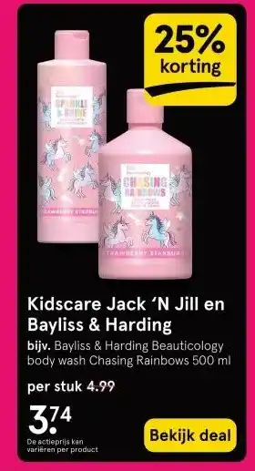Etos Kidscare Jack 'N Jill en Bayliss & Harding aanbieding