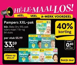 Etos Pampers XXL-pak aanbieding