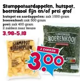 Boon`s Markt Stamppotaardappelen, hutspot. boerenkool fijn en/of prei grof aanbieding