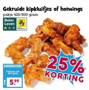 Boon`s Markt Gekruide kipkluifjes of hotwings aanbieding