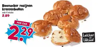 Boon`s Markt Boonacker rozijnen krentenbollen aanbieding
