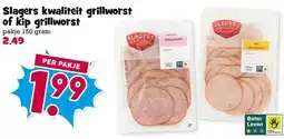 Boon`s Markt Slagers kwaliteit grillworst of kip grillworst aanbieding