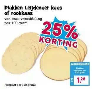 Boon`s Markt Plakken Leijdenaer kaas of rookkaas aanbieding