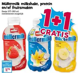 Boon`s Markt Müllermilk milkshake, protein en/of fruitsmaken aanbieding