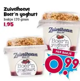 Boon`s Markt Zuivelhoeve Boer'n yoghurt aanbieding