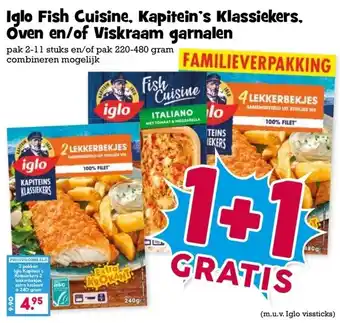 Boon`s Markt Iglo Fish Cuisine, Kapitein's Klassiekers, Oven en/of Viskraam garnalen aanbieding