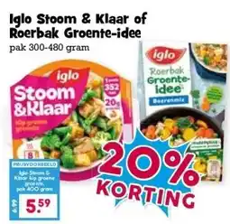 Boon`s Markt Iglo Stoom & Klaar of Roerbak Groente-idee aanbieding
