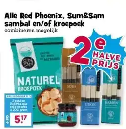 Boon`s Markt Alle Red Phoenix, Sum&Sam sambal en/of kroepoek aanbieding