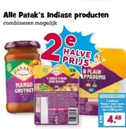 Boon`s Markt Alle Patak's Indiase producten aanbieding