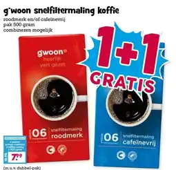 Boon`s Markt g'woon snelfiltermaling koffie aanbieding