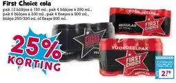 Boon`s Markt First Choice cola aanbieding