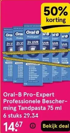 Etos Oral-B Pro-Expert Professionele Bescher- ming Tandpasta 75 ml aanbieding