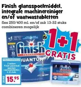 Boon`s Markt Finish glansspoelmiddel. integrale machinereiniger en/of vaatwastabletten aanbieding