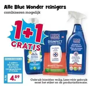 Boon`s Markt Alle Blue Wonder reinigers aanbieding
