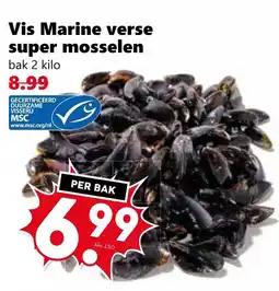Coop Vis Marine verse super mosselen aanbieding
