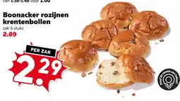 Coop Boonacker rozijnen krentenbollen aanbieding