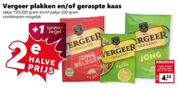 Coop Vergeer plakken en/of geraspte kaas aanbieding