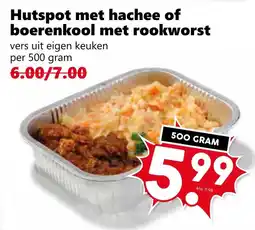 Coop Hutspot met hachee of boerenkool met rookworst aanbieding