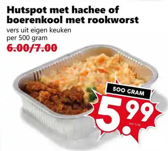 Coop Hutspot met hachee of boerenkool met rookworst aanbieding