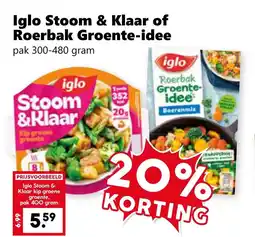 Coop Iglo Stoom & Klaar of Roerbak Groente-idee aanbieding