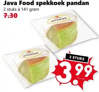 Coop Java Food spekkoek pandan aanbieding