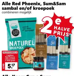 Coop Alle Red Phoenix, Sum&Sam sambal en/of kroepoek aanbieding