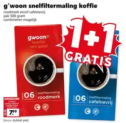 Coop G'woon snelfiltermaling koffie aanbieding
