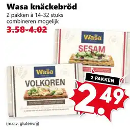 Coop Wasa knäckebröd aanbieding