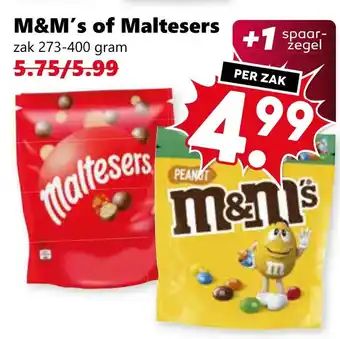 Coop M&M's of Maltesers aanbieding