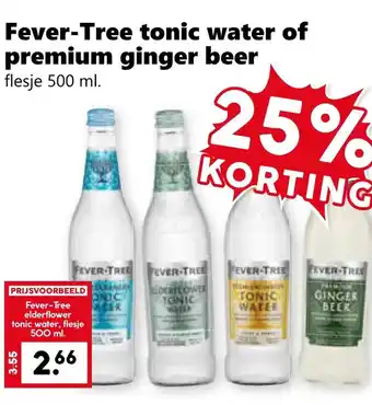 Coop Fever-Tree tonic water of premium ginger beer aanbieding