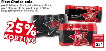 Coop First Choice cola aanbieding
