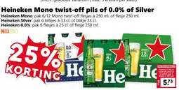 Coop Heineken Mono twist-off pils of 0.0% of Silver aanbieding