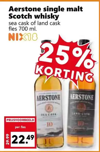 Coop Aerstone single malt Scotch whisky aanbieding