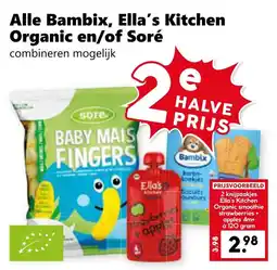Coop Alle Bambix, Ella's Kitchen Organic en/of Soré aanbieding