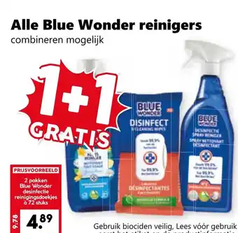 Coop Alle Blue Wonder reinigers aanbieding