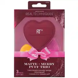 Douglas Real Techniques Matte + Merry Puff Trio aanbieding