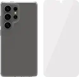 Coolblue BlueBuilt Samsung Galaxy S25 Ultra Back Cover Transparant +BlueBuilt Screenprotector Glas aanbieding