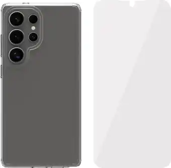 Coolblue BlueBuilt Samsung Galaxy S25 Ultra Back Cover Transparant +BlueBuilt Screenprotector Glas aanbieding