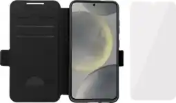 Coolblue BlueBuilt Samsung Galaxy S25 Ultra Book Case Leer Zwart + BlueBuilt Screenprotector Glas aanbieding