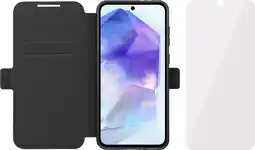 Coolblue BlueBuilt Samsung Galaxy A56 Book Case Zwart + Screenprotector Glas aanbieding