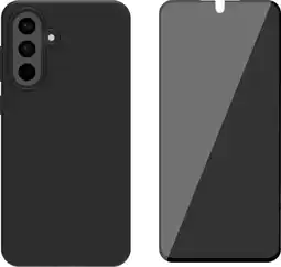 Coolblue BlueBuilt Protective Back Cover Samsung Galaxy A56 Zwart + Privacy Screenprotector Glas aanbieding