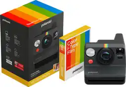 Coolblue Polaroid Now 3 Zwart + Color Film (8 stuks) aanbieding