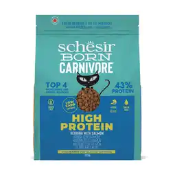 Zooplus Dubbelpak: 2x 255g Schesir Born Carnivore High Protein Haring met Zalm droogvoer voor katten aanbieding